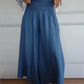 Dames Trendy Hoge Taille Wijde Been Jeans met Zakken