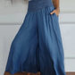 Dames Trendy Hoge Taille Wijde Been Jeans met Zakken