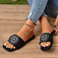 Dames sandalen met boze oog steentjes