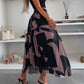Trendy Elastische Tailleband Flowy Maxi Rok