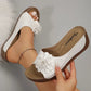 Vrouwen Comfort Slip-On Sandalen met Bloemen