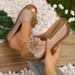 Vrouwen Comfort Slip-On Sandalen met Bloemen
