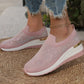 Rhinestone Slip-on Casual Mesh Fabric Sneakers Voor Vrouwen