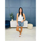 Hoge taille afgesneden dad shorts met gerafelde zoom