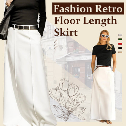 Retro Maxi Rok van Vloeiende Chiffon voor Dames – Romantieke en Elegante Stijl