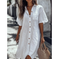 🔥Hot Sale 50% Uitverkoop💥Koop 2 Krijg 5% Aanbieding👗Casual Katoenen Linnen Overhemd Jurk