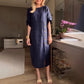 Maxi-jurk met knoopjes en zijsplit voor dames