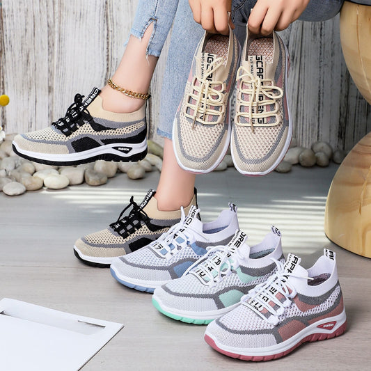 Casual hardloopschoenen met veters voor dames