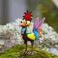 Funny Metal Rooster Yard Decor