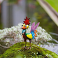 Funny Metal Rooster Yard Decor