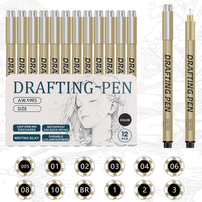Fade-Resistant Drafting Pen Set