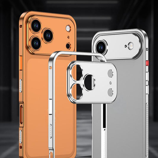 Metalen iPhone-hoesje met warmteafvoer en zeepaardjesgesp
