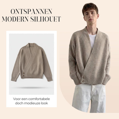 🔥 Black Friday 50% KORTING — Stijlvol Asymmetrisch V-hals Herenvest