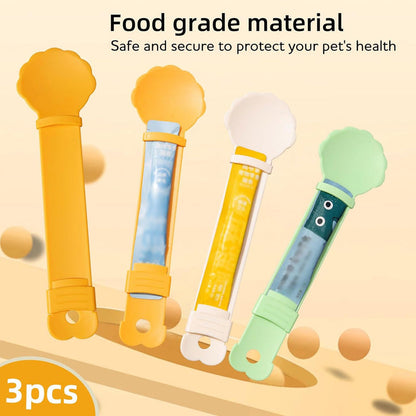 😼 Geen vieze handen meer bij kattensnoepjes🥄Knijplepel voor kattensnoepjes