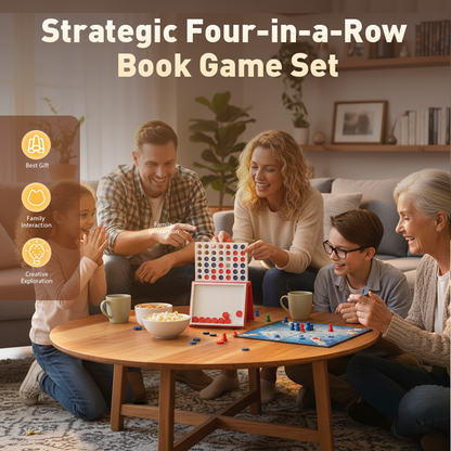 📚 Een Spel dat je Wilt Laten Zien 🎉 Nieuw Jaar, Slim Spelen – Vier op een Rij met Boekontwerp