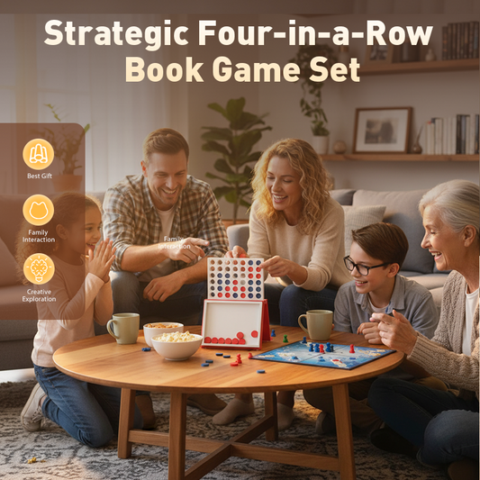 📚 Een Spel dat je Wilt Laten Zien 🎉 Nieuw Jaar, Slim Spelen – Vier op een Rij met Boekontwerp