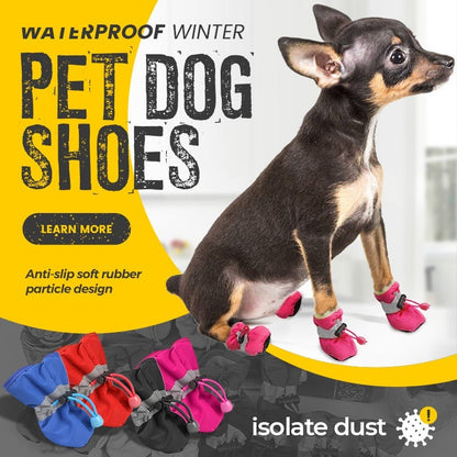 🐾 Droge pootjes, ook in de winter🔥 Nieuwjaarsactie: 50% KORTING op Waterdichte Huisdierschoenen (4 stuks)