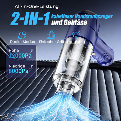 🧹🍃2-in-1 draadloze handstofzuiger & bladblazer