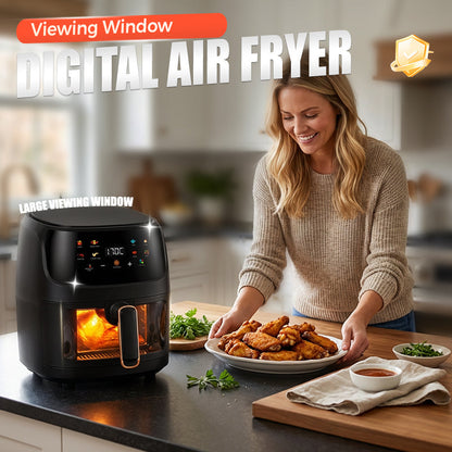 🍟✨ Slim koken met zicht – Digitale Heteluchtfriteuse met Kijkvenster