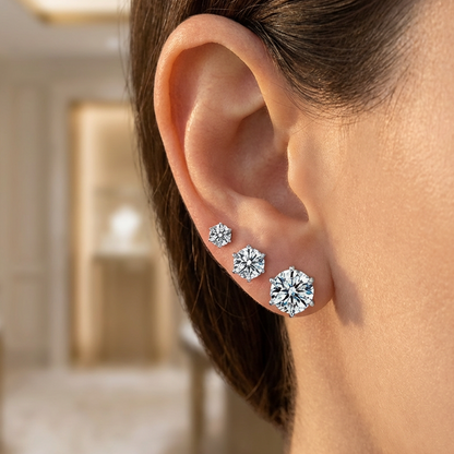 ✨Klassieke roestvrijstalen oorbellen met 6 pootjes en vlindersluiting