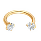 ✨ Circular Barbell Septum Ring met CZ Stones – Subtiel & Stralend!