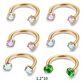 ✨ Circular Barbell Septum Ring met CZ Stones – Subtiel & Stralend!