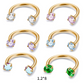 ✨ Circular Barbell Septum Ring met CZ Stones – Subtiel & Stralend!