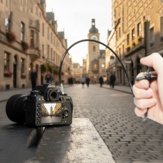 📷 Mechanische Ontspankabel met Bulbvergrendeling – Perfecte Controle voor Lange Belichtingen